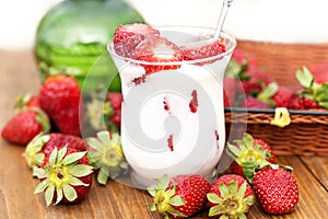 Delicious strawberry Milkshake