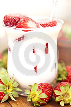 Delicious strawberry Milkshake