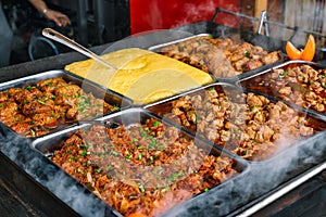 Delicious street food at the market