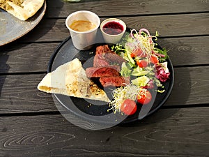 Delicious Summer Dish - Steak And Summer Salad