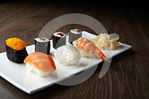 Delicious sushi meal