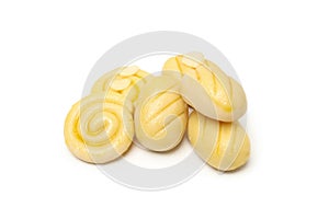 Delicious sweet food - marzipan, isolated on white background