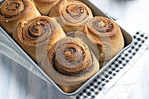 Delicious sweet home made cinnamon rolls
