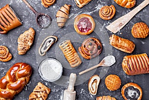 Delicious and sweet seasonal pastry background