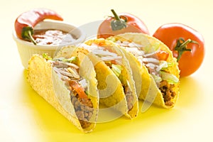 Delicious taco, mexican food