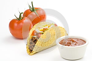 Delicious taco, mexican food photo