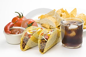 Delicious taco, mexican food