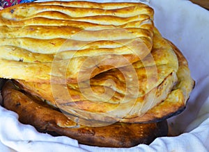 Delicious tandoor bread from a clay oven