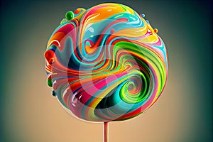 Delicious and tasty candy lollipops of different flavors