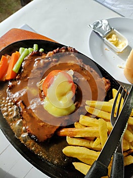 Delicious tenderloin steak perfectly served