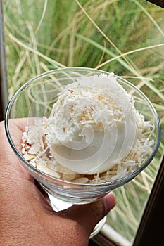 Delicious Thai style coconut ice cream