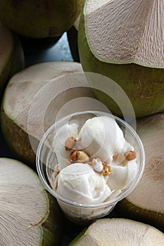 Delicious Thai style coconut ice cream