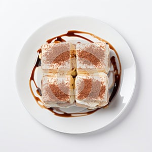 Delicious Tiramisu Dessert With Coffee - Top View photo