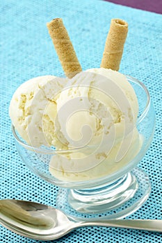 Delicious vanilla ice cream