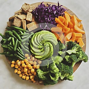 Delicious vegan meal power bowl