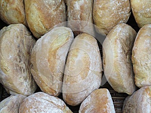 Delicious village bread made with sourdough and artisan wheat flour photo