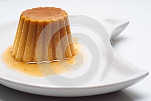 Delicious yogurt pudding with caramel