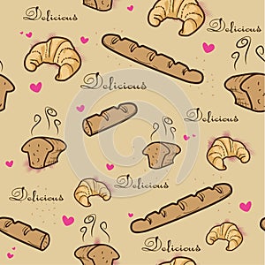 Delicious yummy Bread Pattern