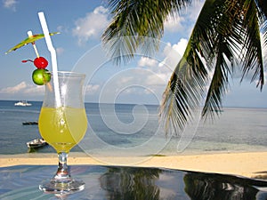 Deliciously Fresh Fruit Juice on the Beach