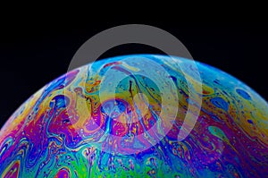 Colorfull Abstrac Bubble  in Dark Background photo
