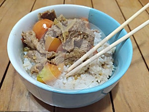 The Delicous Beef Rice Bowl photo