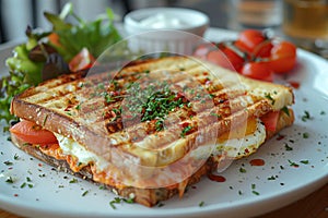 Delight in the Simple Pleasures with This Herbaceous Egg Panini, Cafe Menu