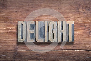 Delight word wood