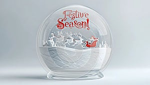 Whimsical Snowmen Village Christmas Card photo