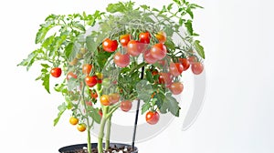Delightful Display: Vibrant Miniature Cherry Tomatoes Tree in Pot -