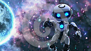 Friendly Robot Pointing at Empty Space