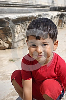 Delightful little boy portrait.