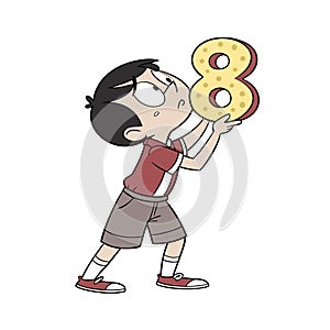 Delightful Math Boy Character