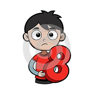 Delightful Math Boy Character