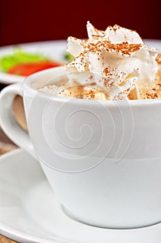 Deliicous coffee closeup