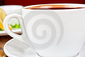 Deliicous coffee closeup