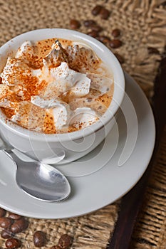 Deliicous coffee closeup