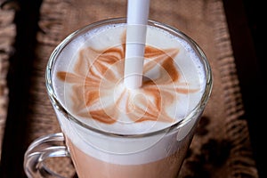 Deliicous coffee closeup