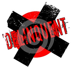 Delinquent rubber stamp