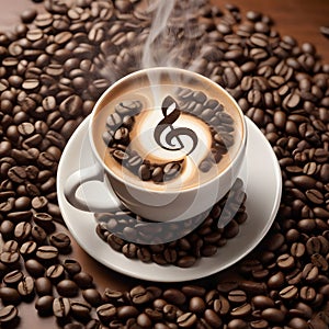 delious coffee beans fresh roastet, AI-generated