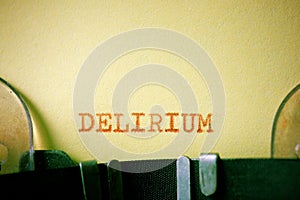 Delirium concept view photo