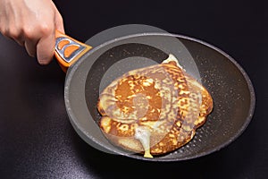 Deliscious pancake, homemade sweet healthy breackfast photo