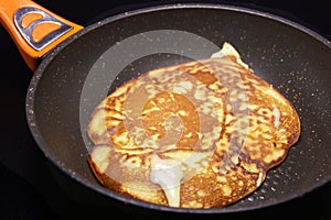 Deliscious pancake, homemade sweet healthy breackfast photo