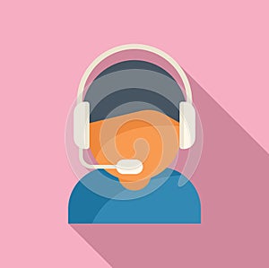 Deliver call support icon flat vector. Tracking parcel