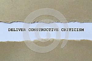deliver constructive criticism on white paper