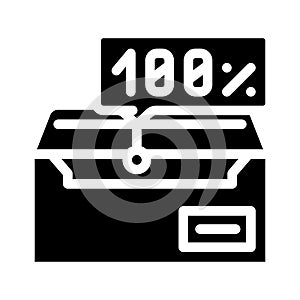 deliverability tests glyph icon vector illustration