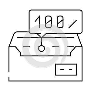 deliverability tests line icon vector illustration