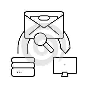 deliverability tests marketing line icon vector illustration