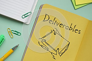 Deliverables are shown on the conceptual photo using the text