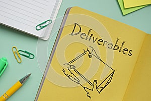 Deliverables are shown on the conceptual photo using the text photo