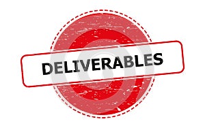 Deliverables stamp on white